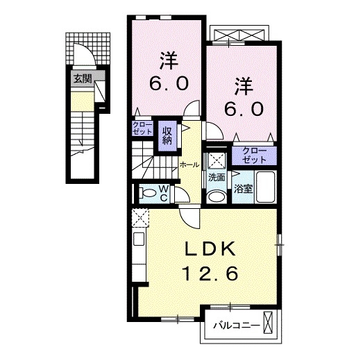 2階の間取り図