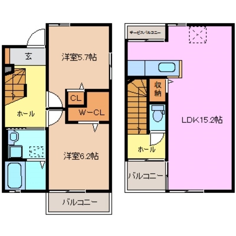 1階の間取り図