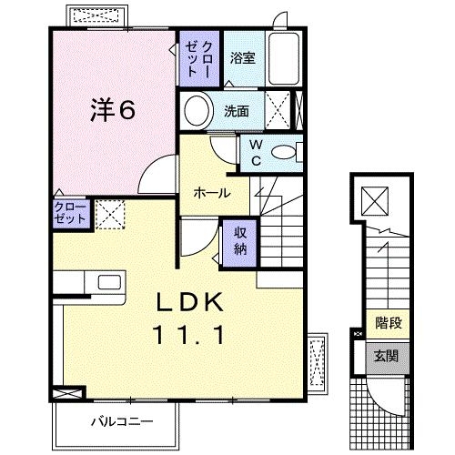 2階の間取り図