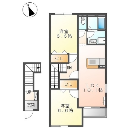 2階の間取り図