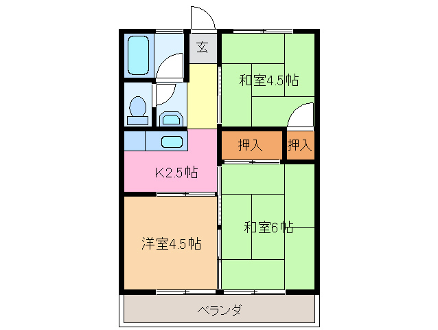 2階の間取り図