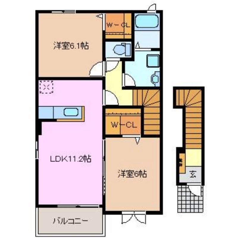 2階の間取り図