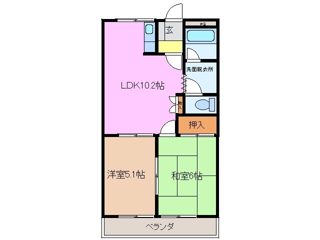 2階の間取り図
