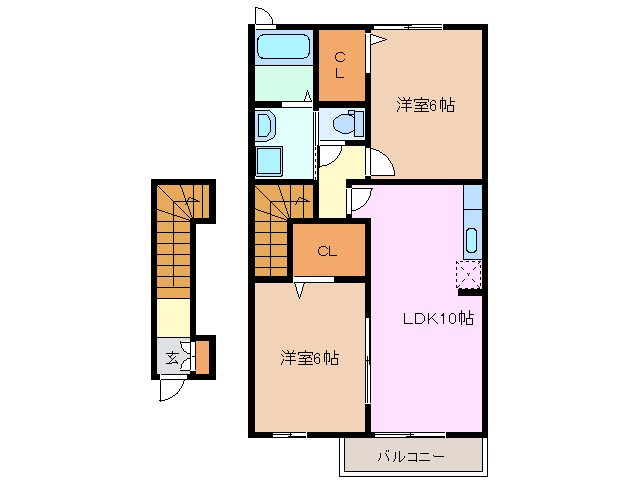 2階の間取り図