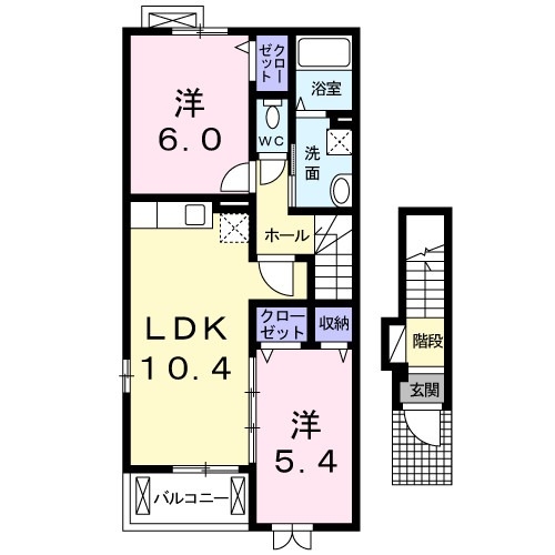 2階の間取り図