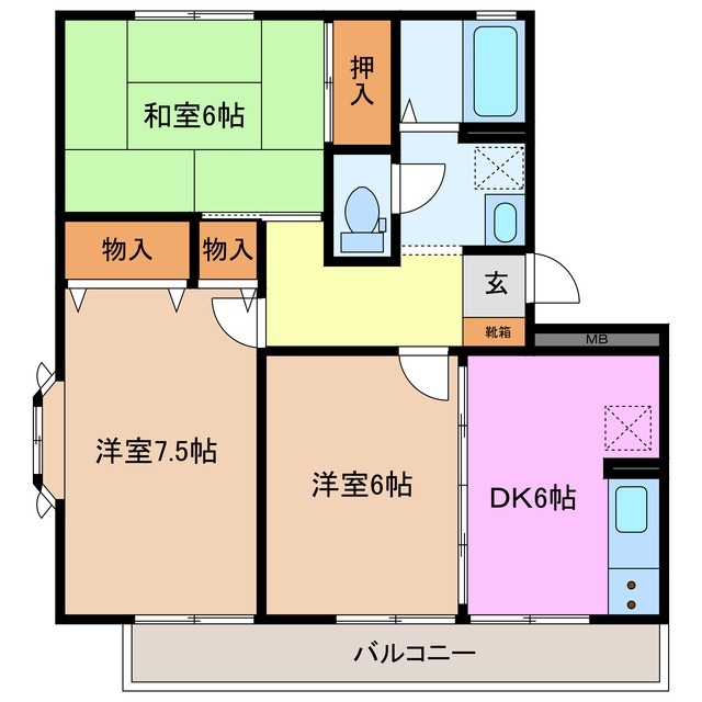 2階の間取り図