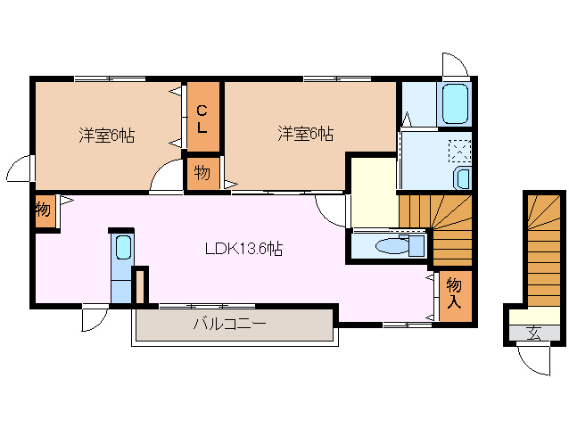 2階の間取り図
