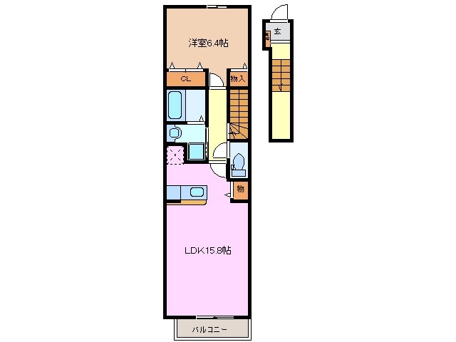 2階の間取り図