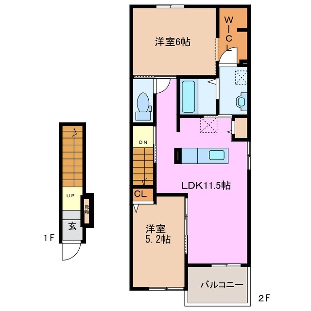 2階の間取り図