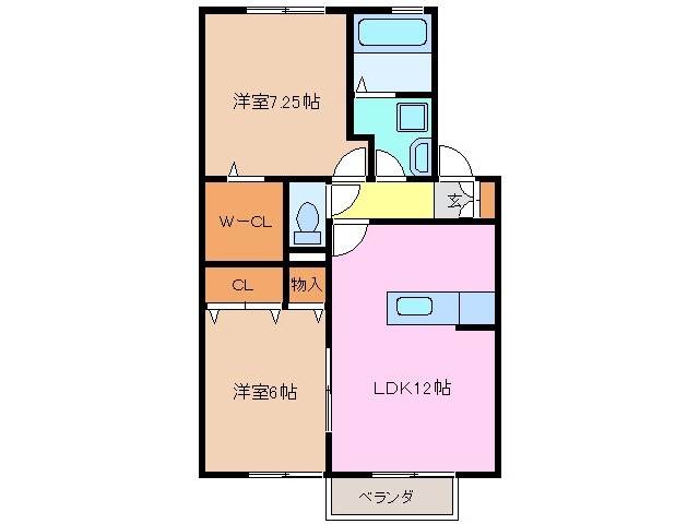 2階の間取り図