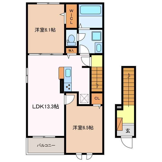 2階の間取り図