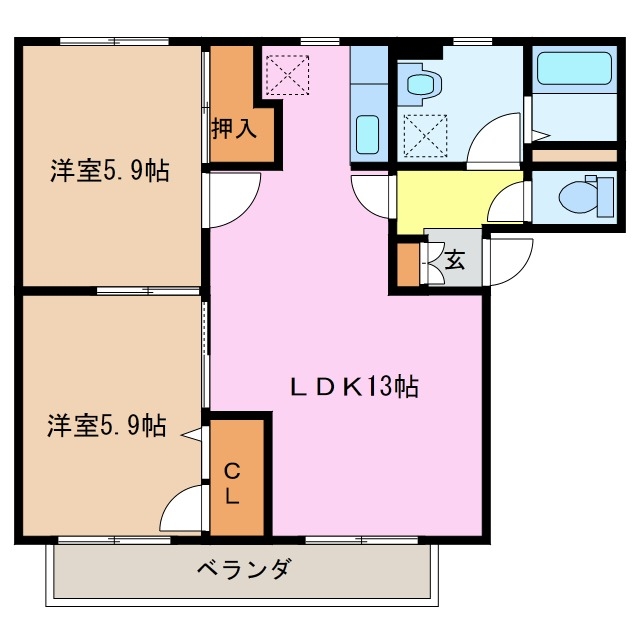 2階の間取り図