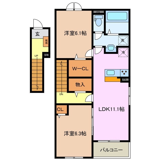 2階の間取り図