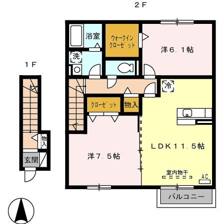 2階の間取り図