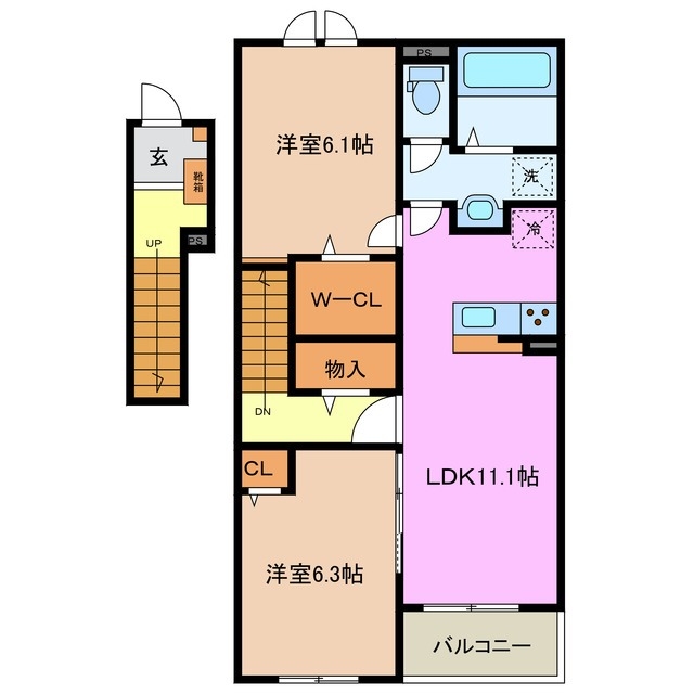 2階の間取り図
