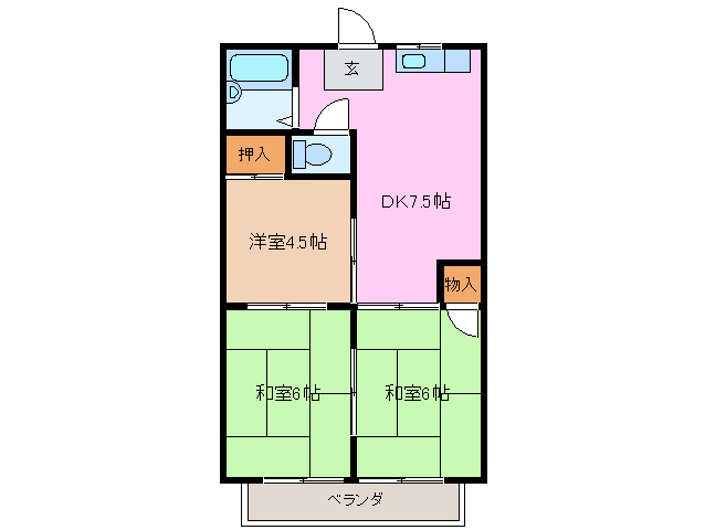 2階の間取り図