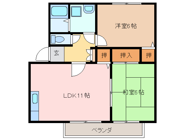 2階の間取り図