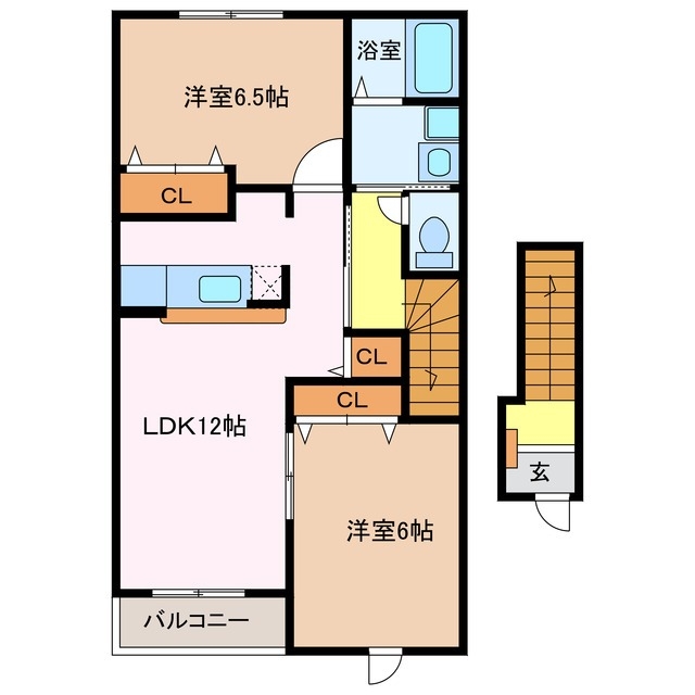 2階の間取り図