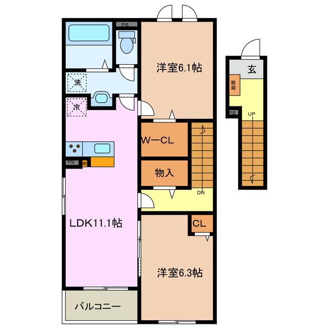 2階の間取り図