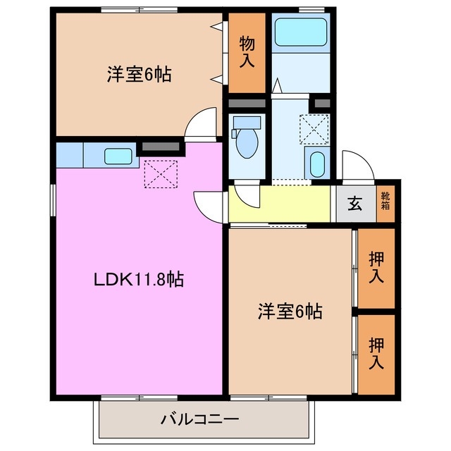 2階の間取り図