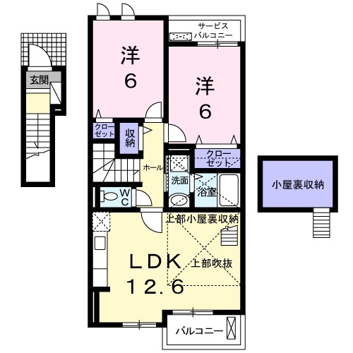 2階の間取り図