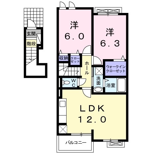 2階の間取り図