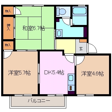 2階の間取り図