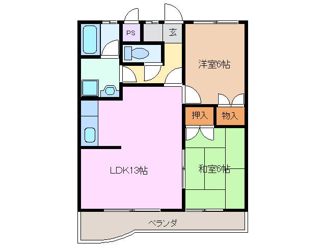 2階の間取り図