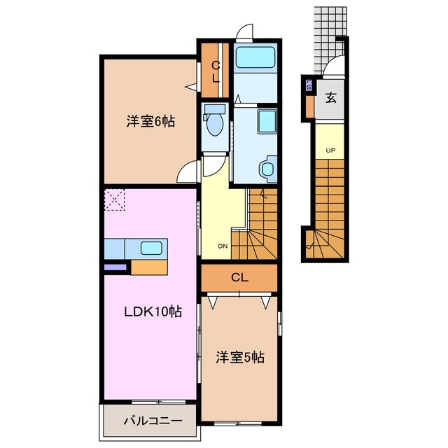 2階の間取り図