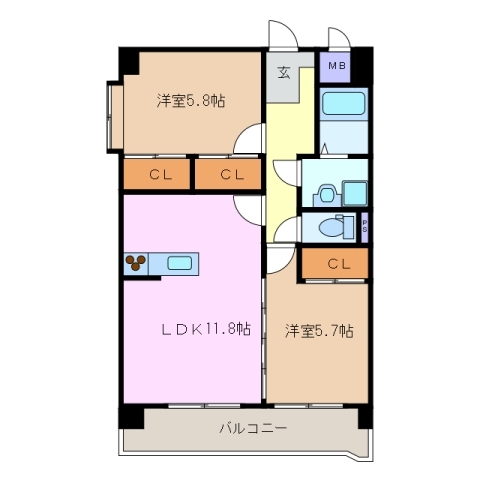 2階の間取り図