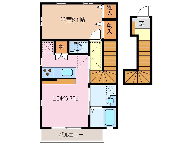 2階の間取り図