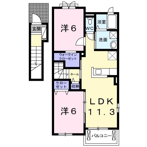 2階の間取り図