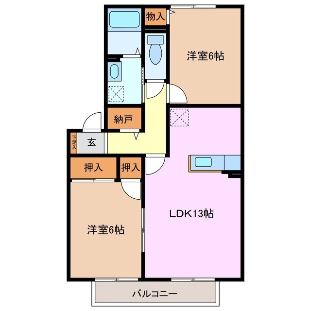2階の間取り図