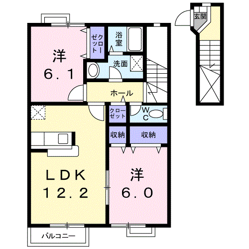 2階の間取り図
