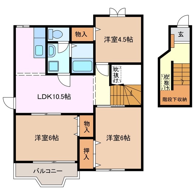 2階の間取り図