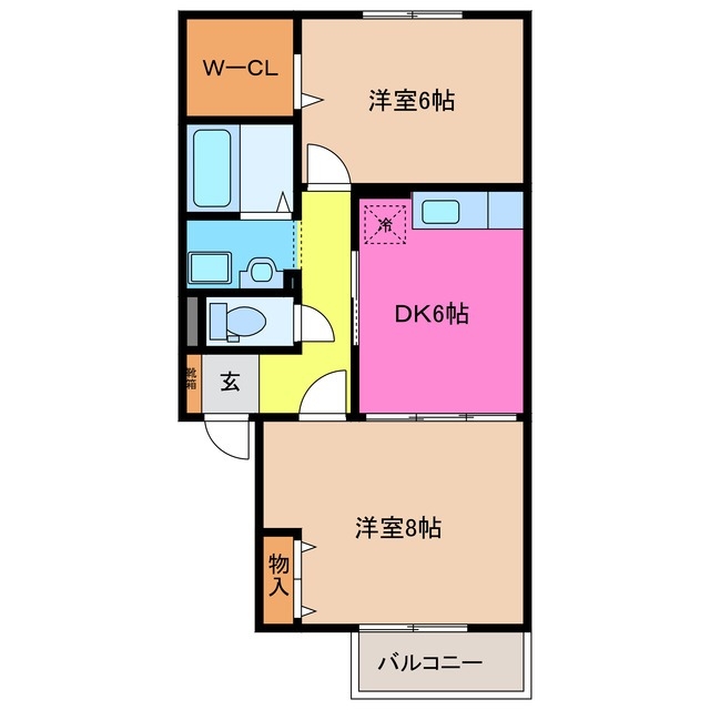 2階の間取り図