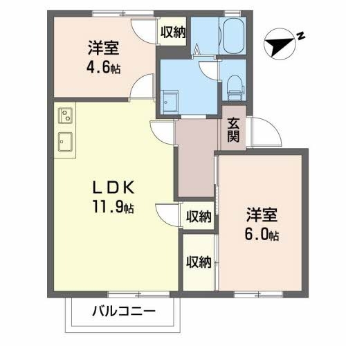 2階の間取り図