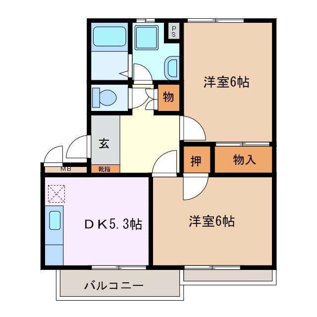2階の間取り図