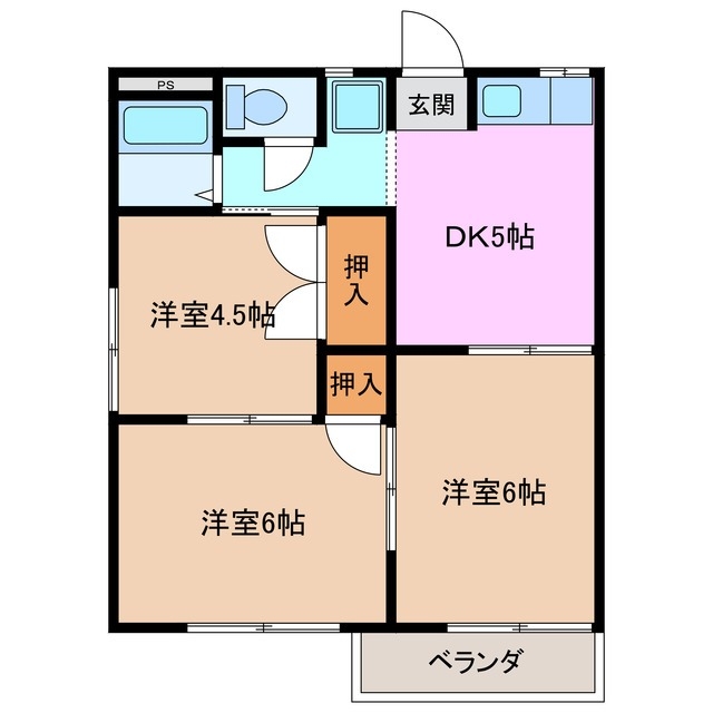 2階の間取り図