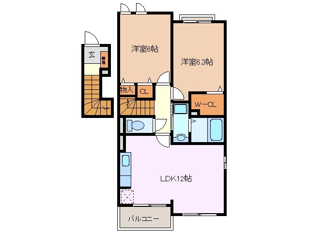 2階の間取り図
