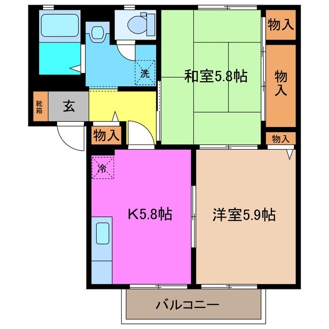 2階の間取り図