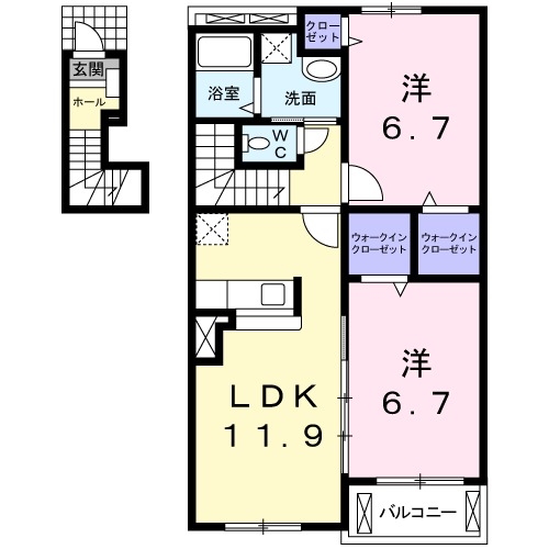 2階の間取り図