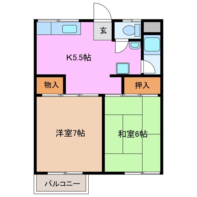 2階の間取り図