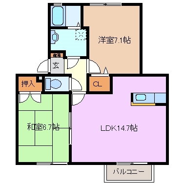 2階の間取り図