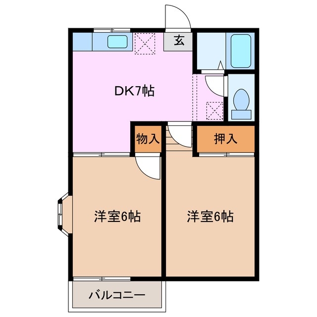2階の間取り図