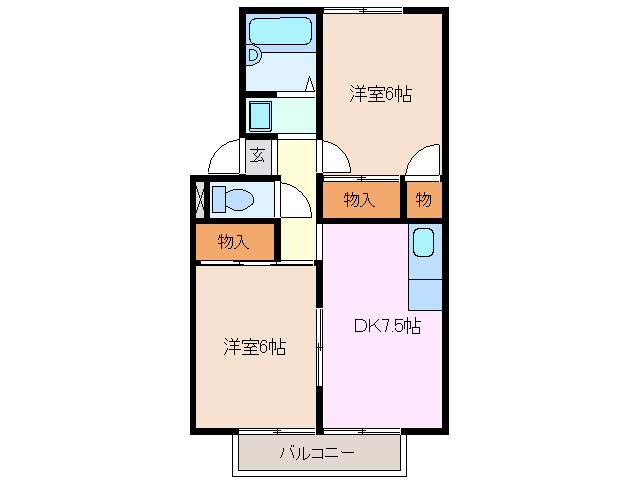 2階の間取り図