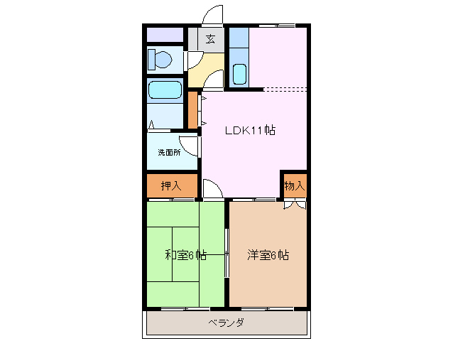 2階の間取り図