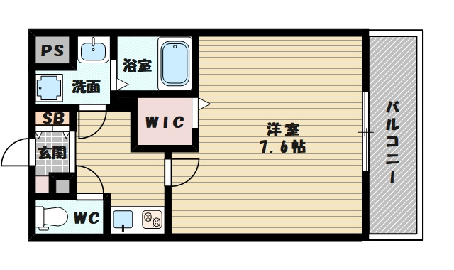 １Ｋの間取りです