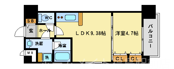 8階の間取り図