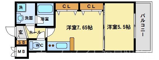 2階の間取り図